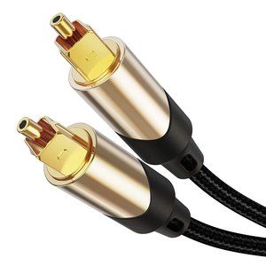 3FT Optical Audio Cable - Crystal-Clear Sound Gold Plated Home Theater TV